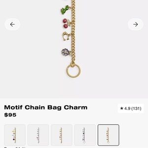 Coach Gold Motif Chain Bag Charm